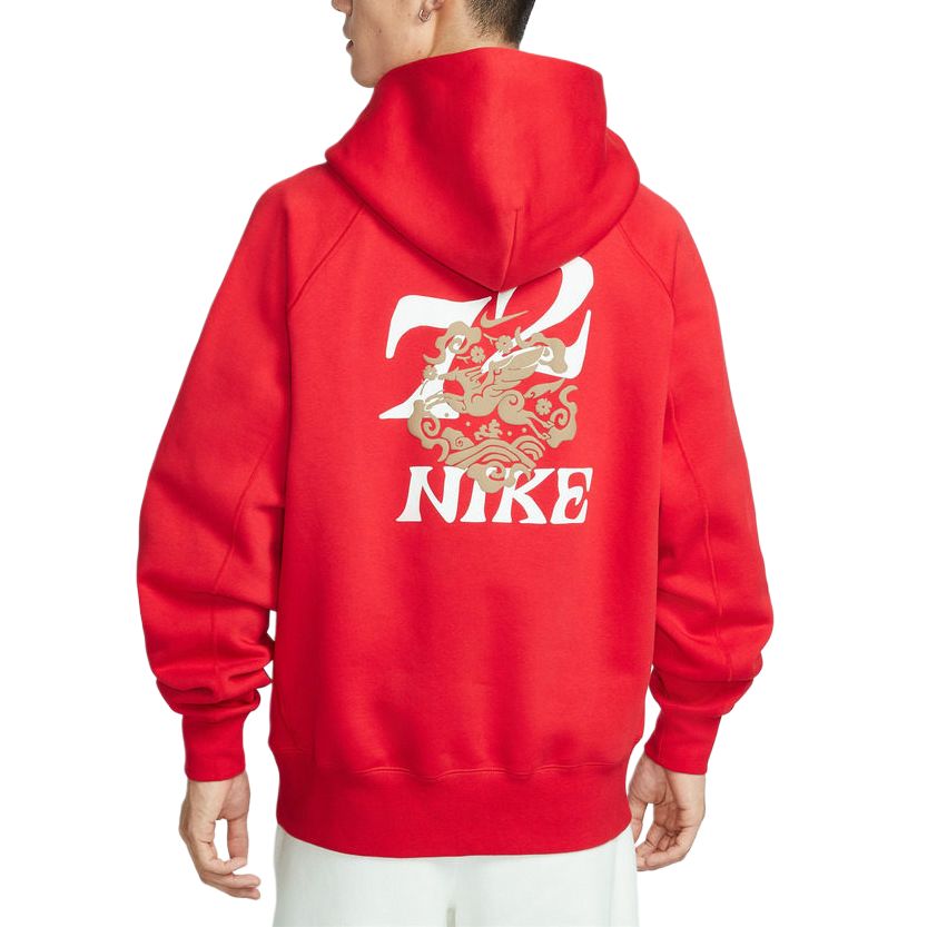 Nike Толстовка мужская красная с капюшоном Moderate — фото 3