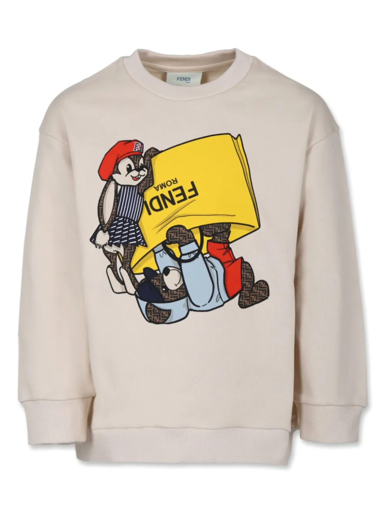

Толстовка с принтом Fendi Kids, нейтральный