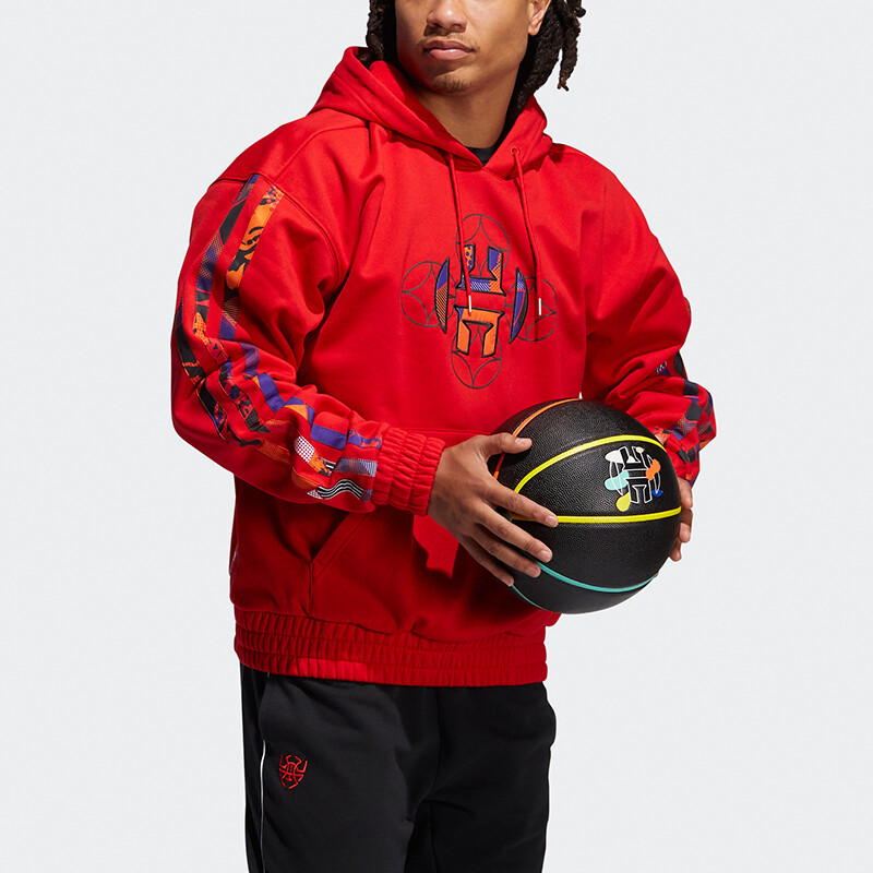 Толстовка мужская алая Adidas, цвет Scarlet — фото 3
