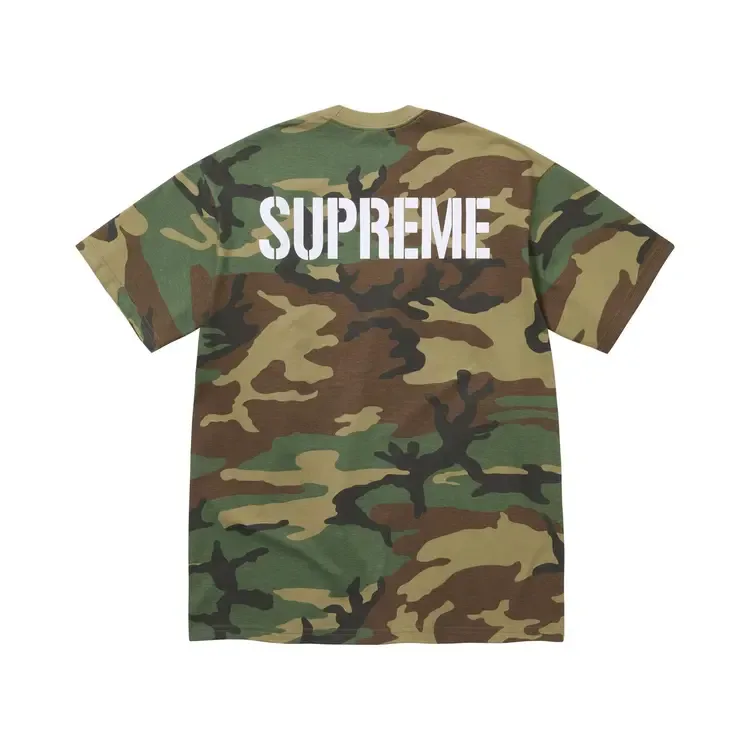 Футболка Supreme World Famous Tee 'Woodland Camo', коричневый — фото 2