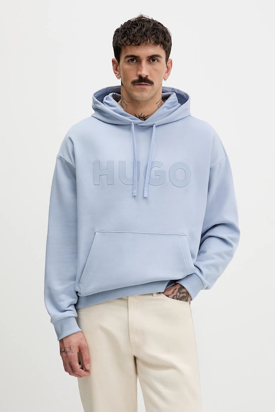

Хлопковая толстовка ditchle HUGO, синий