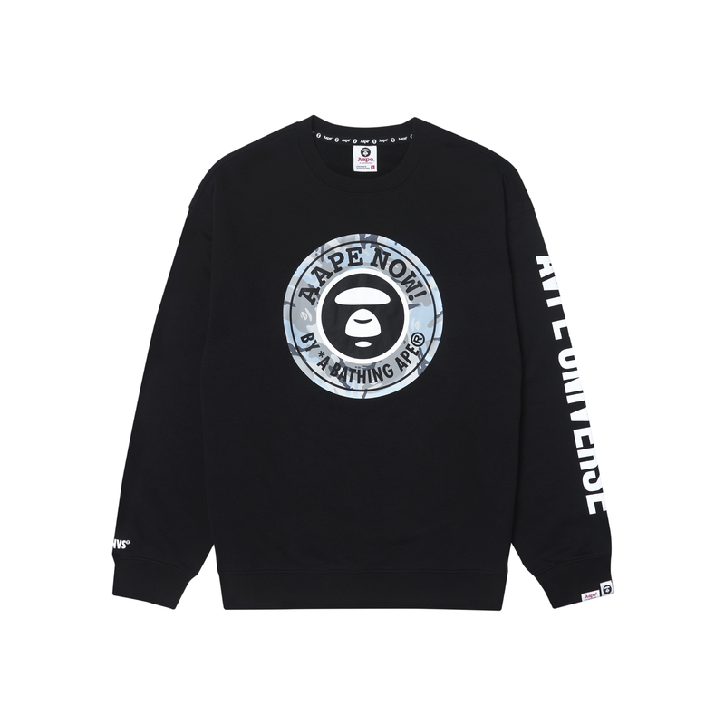 

Толстовка с круглым вырезом и принтом логотипа Aape, Black BKX