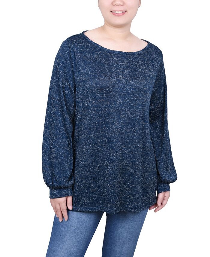 

Женская туника с длинными рукавами NY Collection, синий