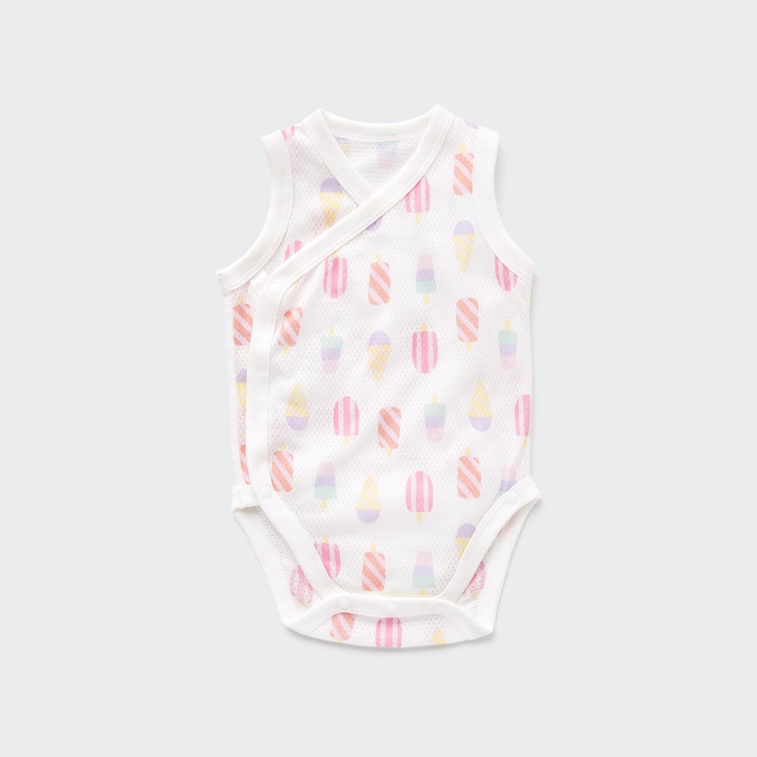 

Боди UNIQLO Joy of Print из хлопковой сетки без рукавов, фиолетовый