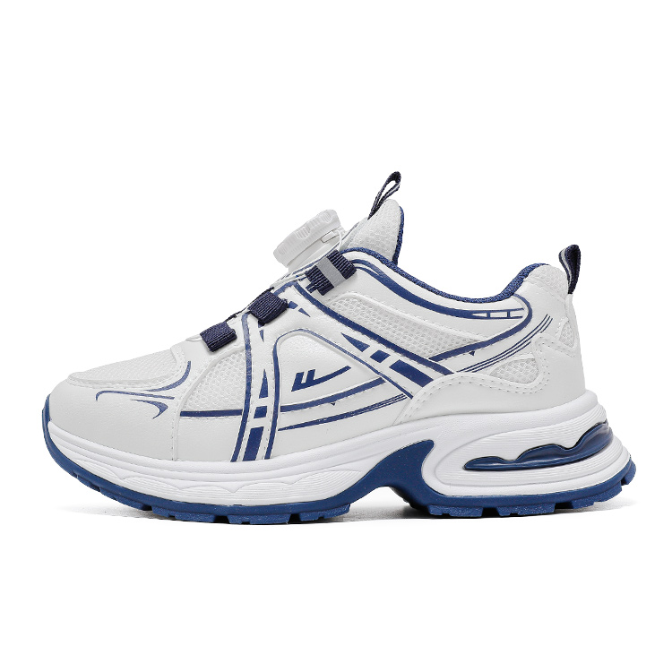 

Warrior Wear-Resistant Slip-Resistant Детские Повседневные Туфли, Белый/Темно-синий