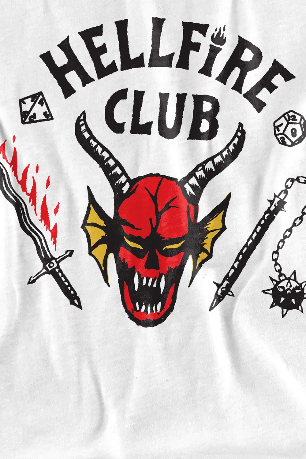 Футболка детская с принтом Hellfire Club Stranger Things, светло-серый — фото 2