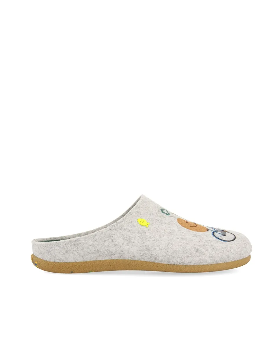 

Мужские домашние тапочки-шлепанцы с узором и контрастной подошвой Hot Potatoes, серый