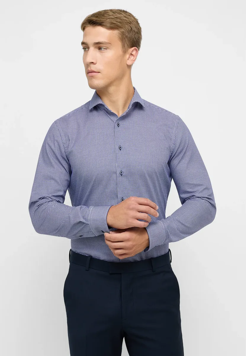 

Рубашка Eterna с длинными рукавами "SLIM FIT", синий