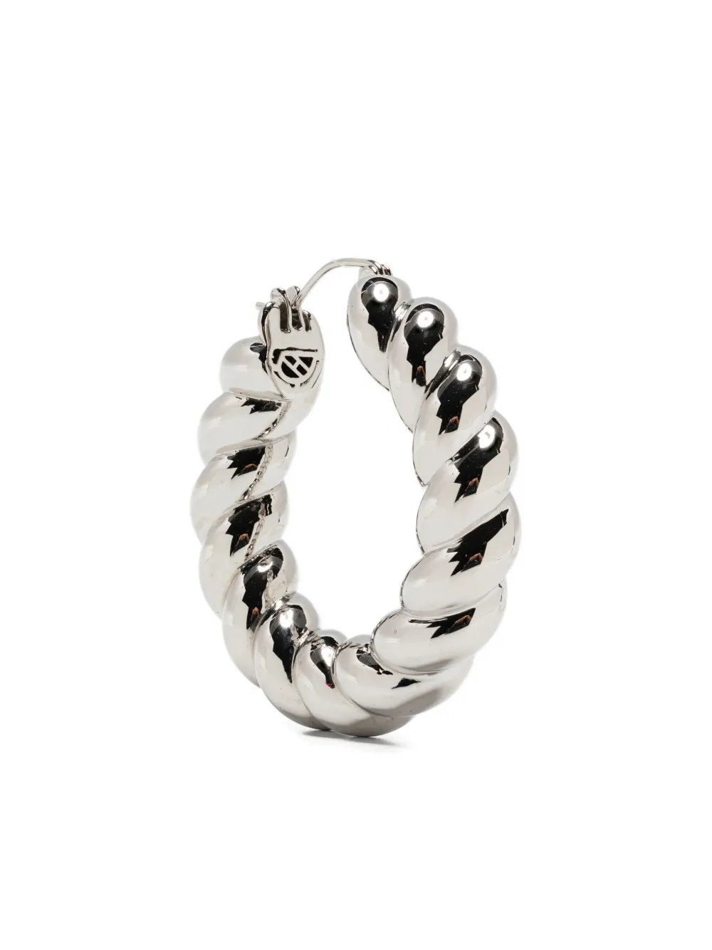 

Серьги-кольца в виде веревки Eddie Borgo, серебряный