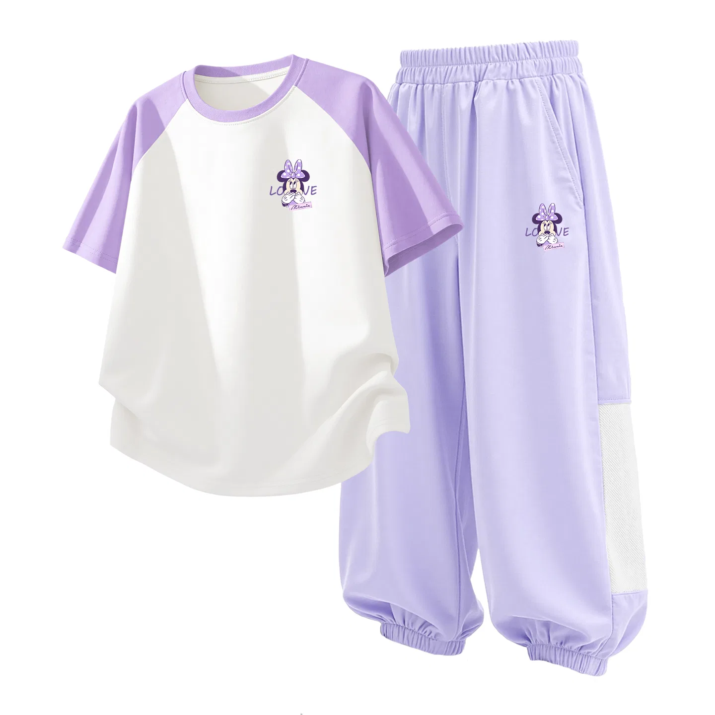 Детский спортивный костюм Casual Sportswear 2 Piece Set Disney, Di Fresh Berry K Green Pink+Di Fresh Berry K Strawberry Pink — фото 4