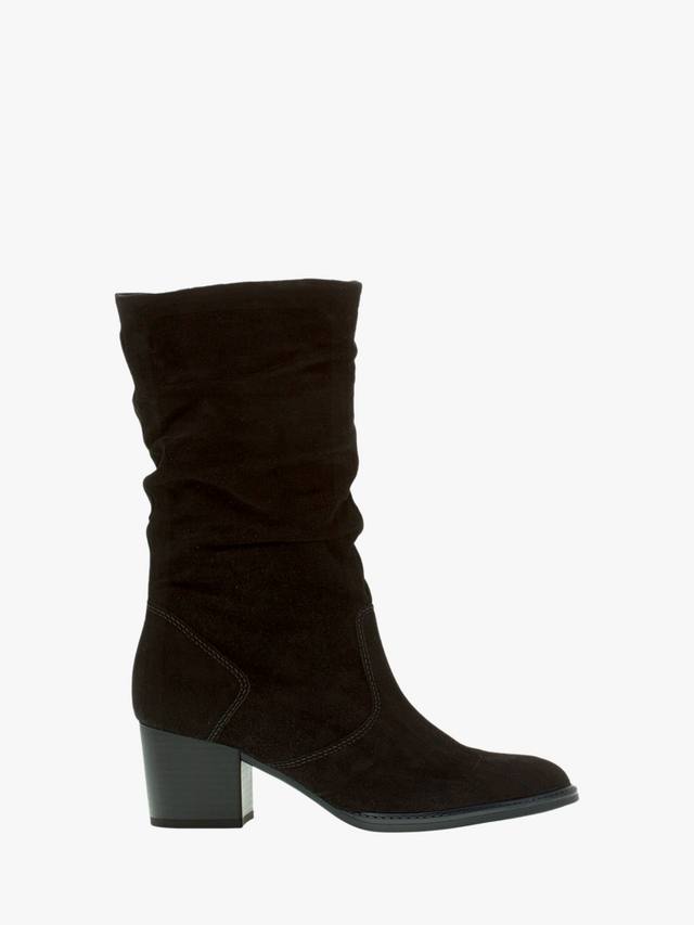 Ramona Wide Fit замшевые сапоги из телячьей кожи Gabor, Black