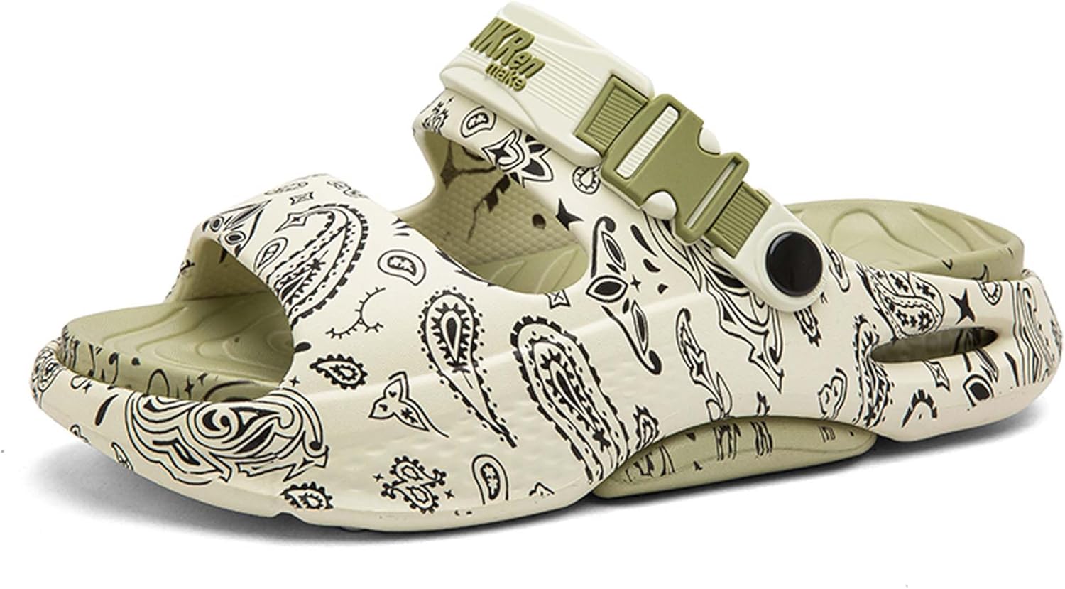 

Мужские сандалии для походов, легкие, летние с открытым носком, прохладные шлепанцы Generic, зеленый