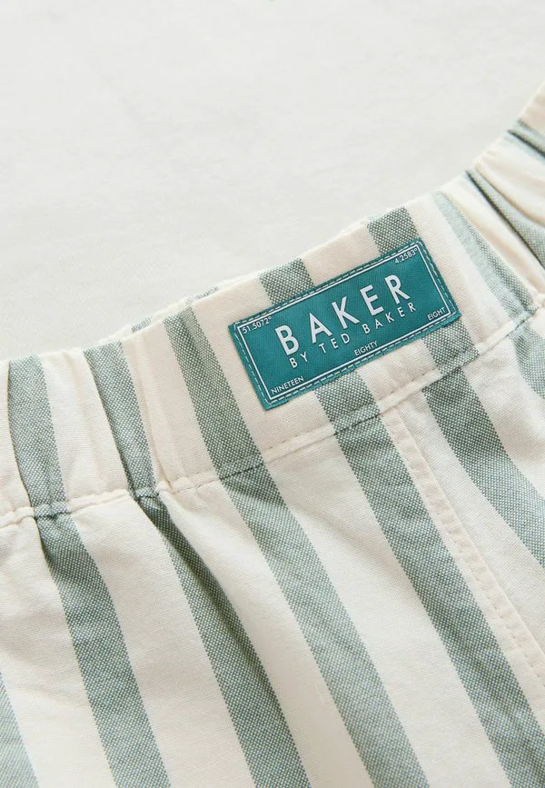 Брюки прямого кроя с графическим рисунком и полосками цвета камня. Baker By Ted Baker, White — фото 4
