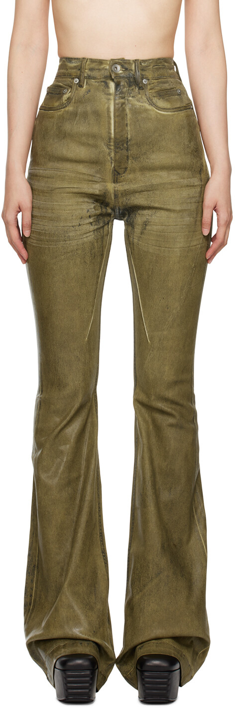 

Зеленые джинсы Porterville Bolan Bootcut Rick Owens DRKSHDW