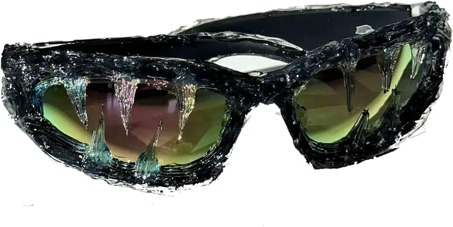 

Солнцезащитные очки в стиле Y2K для мужчин и женщин, стильные солнцезащитные очки для уличных вечеринок, персонализированные солнцезащитные очки N45 mincl, Green