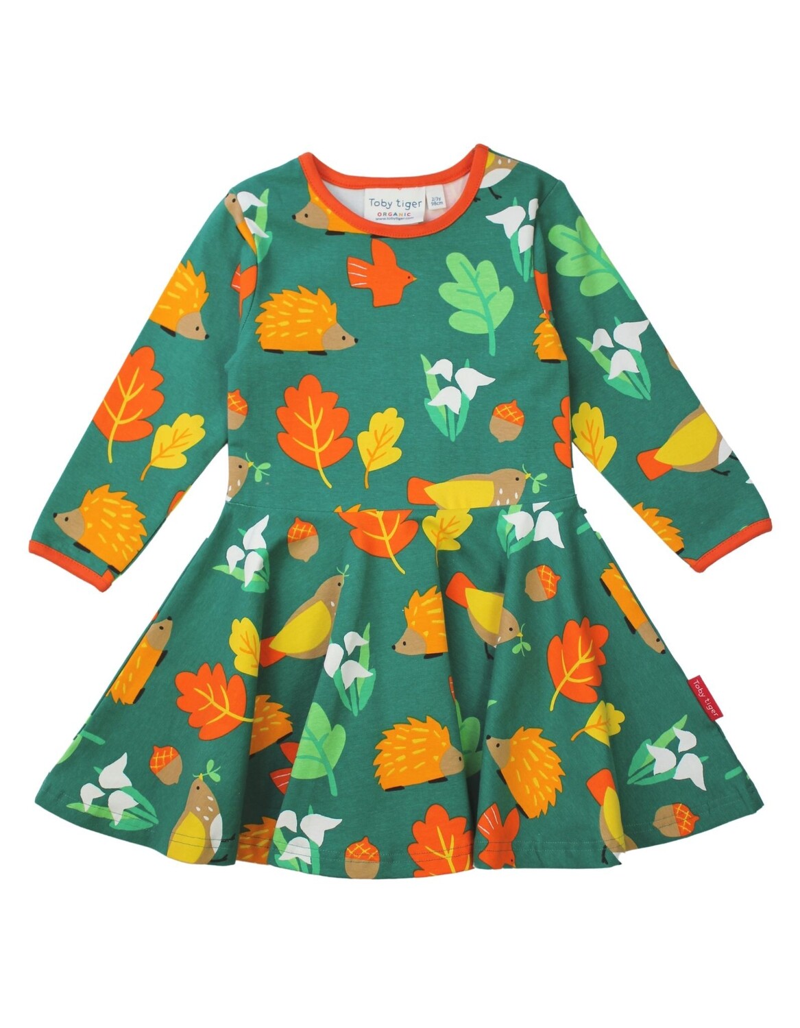 

Платье Toby Tiger Skater mit Herbst Print, зеленый