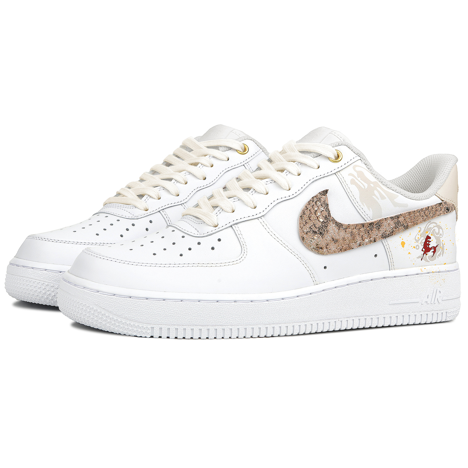 Nike Кроссовки для скейтбординга Air Force 1 Abrasion Resistant Slip Resistant Low top Unisex White — фото 3