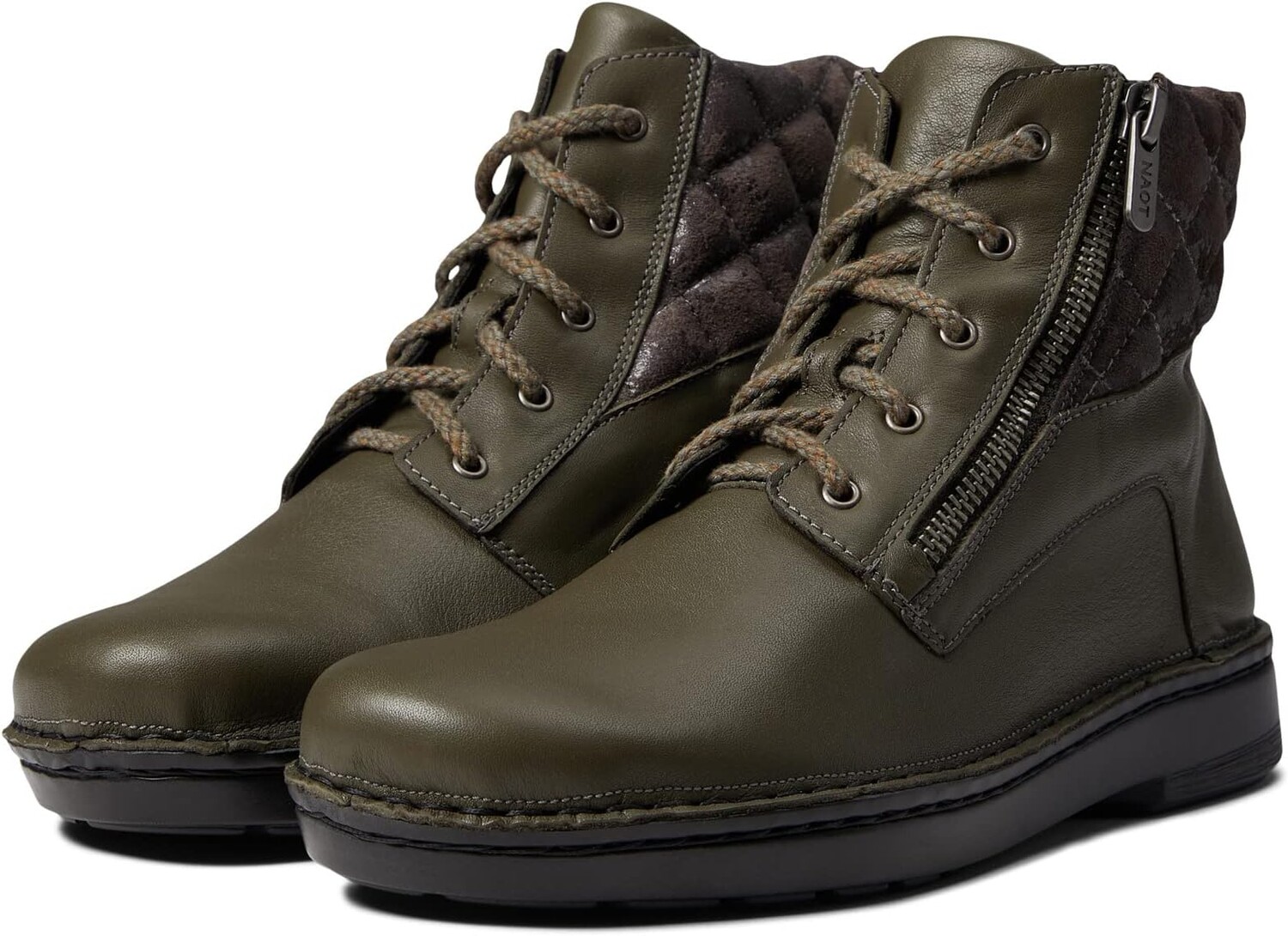 

Ботинки на шнуровке Castera Naot, цвет Soft Green Leather/Gray Marble Suede/Jet Black Leather