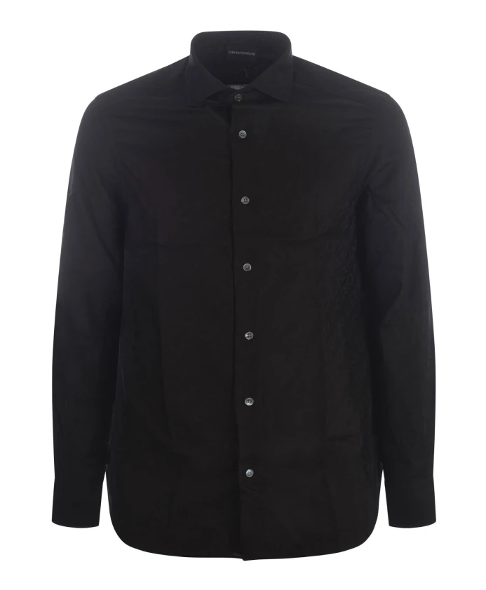 

Черная повседневная рубашка 3r1c861k0dzf083 Emporio Armani, черный