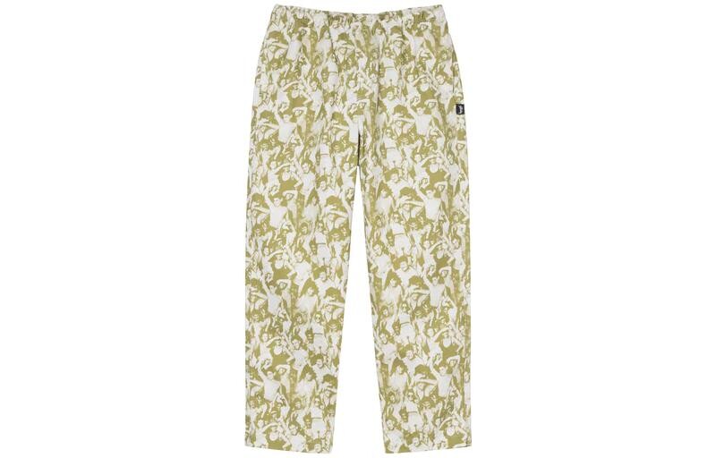 

Штаны из хлопка с графическим принтом Stüssy Stussy, зеленый