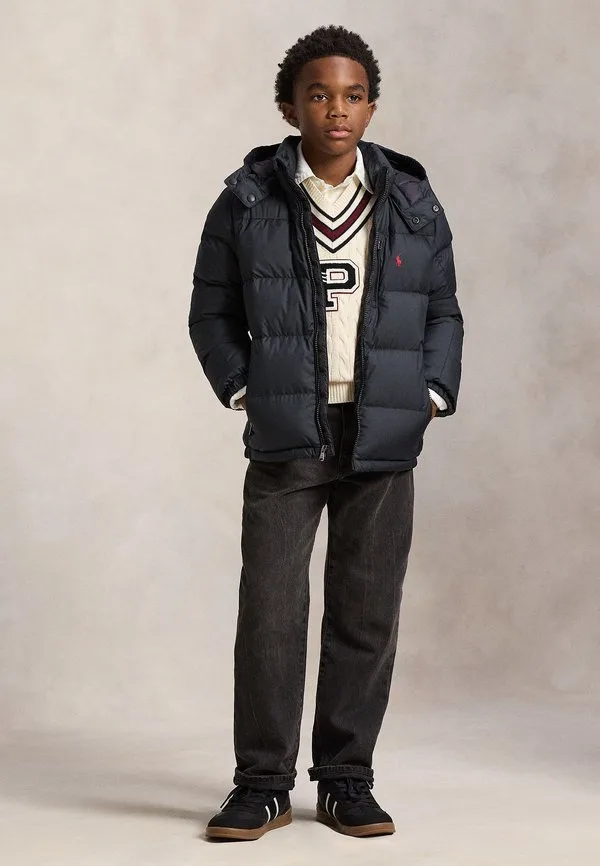 Пуховая куртка gorham с капюшоном, модель 714y Polo Ralph Lauren, Black — фото 2