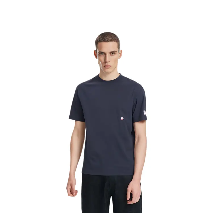 Футболка с логотипом CLOT Co-branded Model, унисекс, темно-синяя Tommy Hilfiger, темно-синий — фото 3