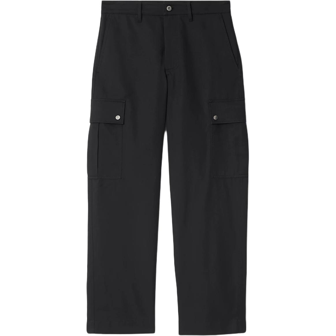 

Брюки-карго из смесовой хлопковой ткани Burberry, черный