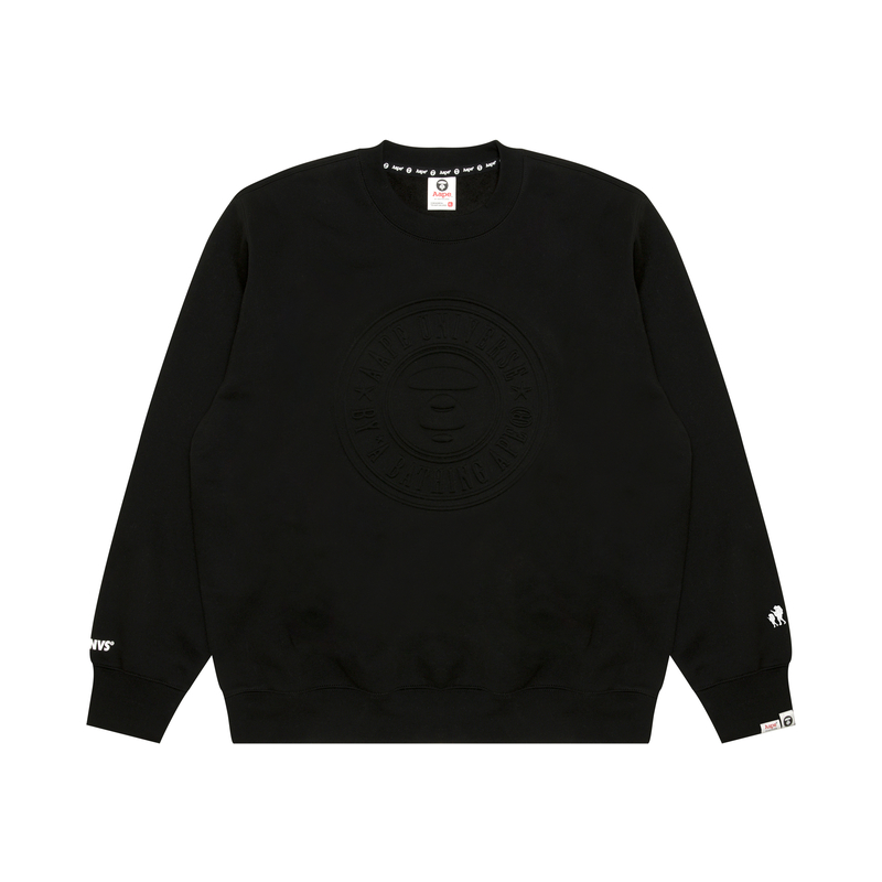 

Свитшот с тисненым логотипом A Bathing APE Aape, черный