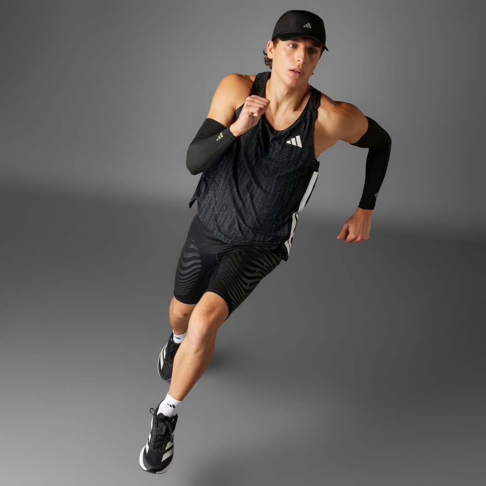 Спортивный топ Adidas Adizero Running Singlet, цвет Carbon/Black — фото 4