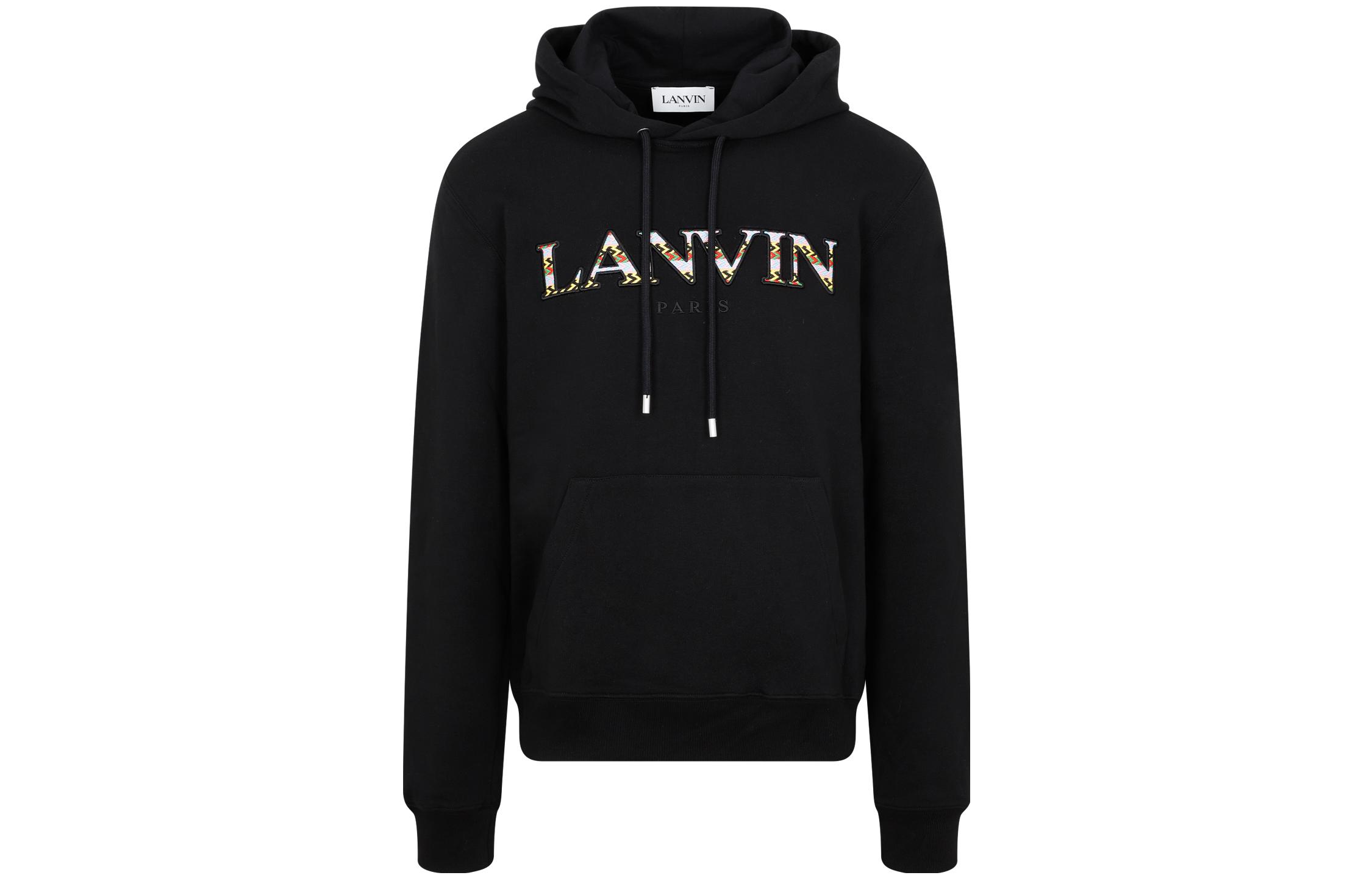 

Lanvin Толстовка с вышитым логотипом и карманом-кенгуру, черная