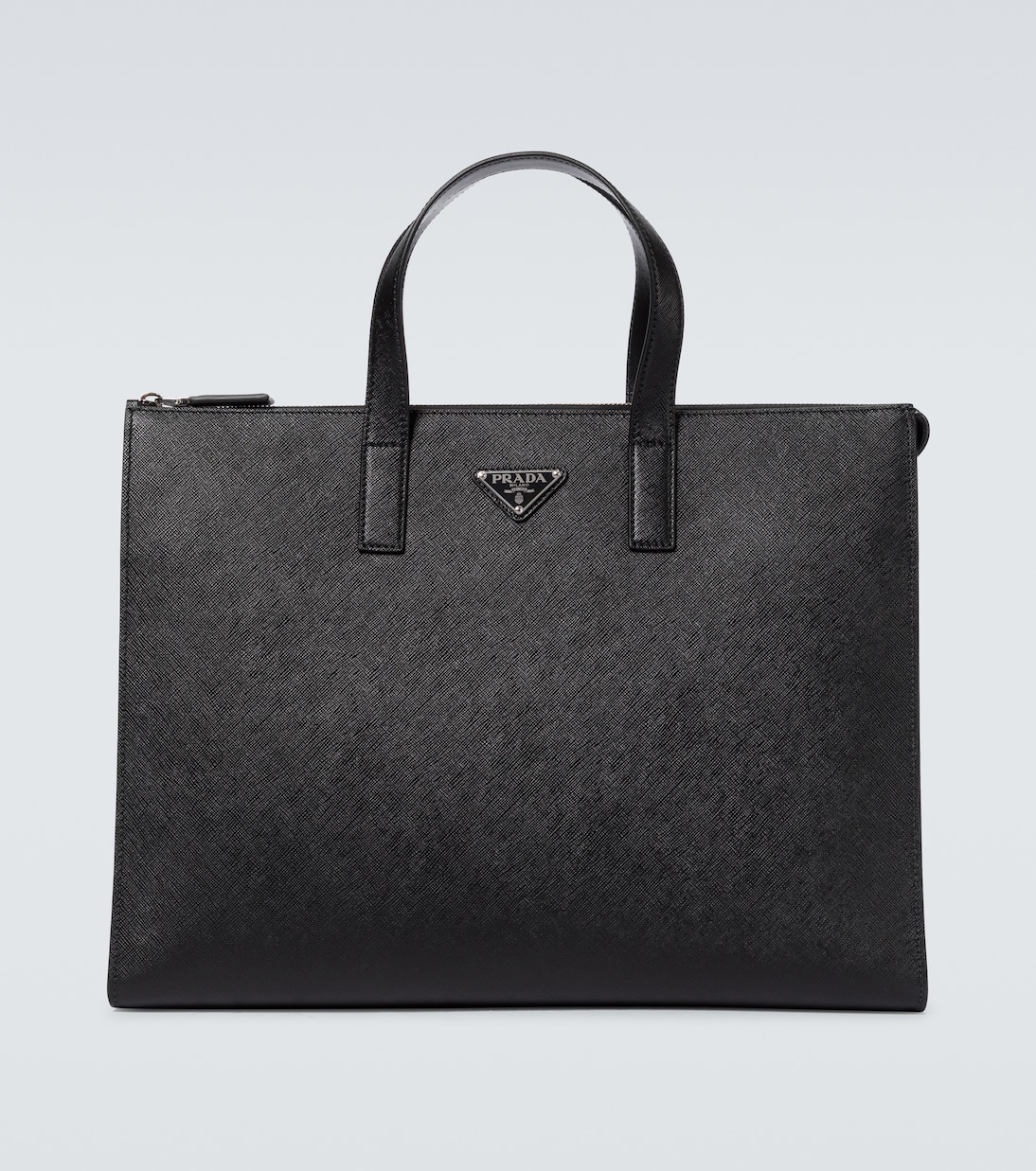 

Сумка-тоут из сафьяновой кожи Prada, черный