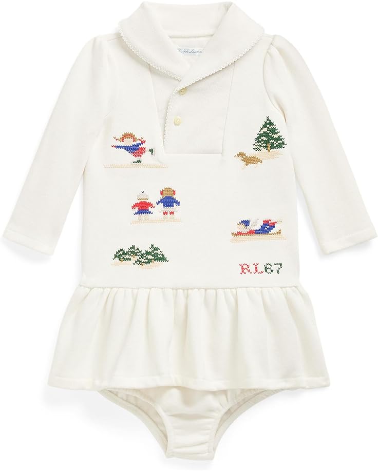 

Платье Polo Ralph Lauren Kids Fair Isle Shawl Cotton Dress & Bloomer, цвет Nevis