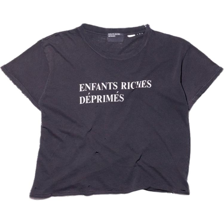 

Футболка мужская FW24 выцветшая черная ENFANTS RICHES DEPRIMES