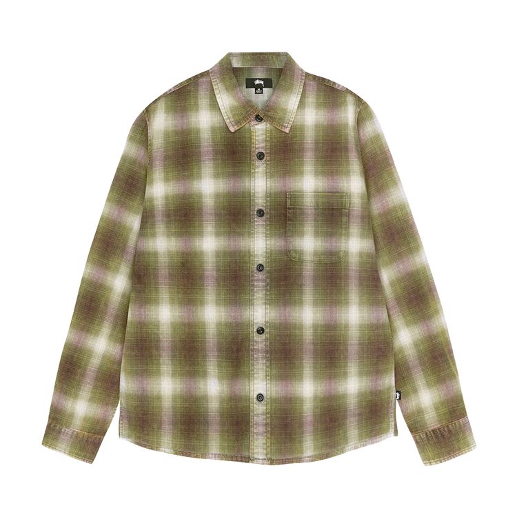 

Рубашка Stussy Rocco Flannel Plaid Shirt 'Green', зеленый
