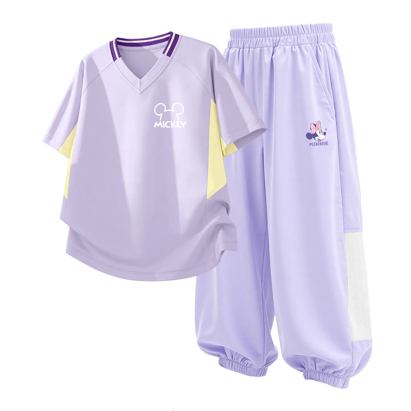 Детский спортивный костюм Casual Sportswear 2 Piece Set Disney, Thick Board Di Line K Purple+Deni Knot K Rose Purple
