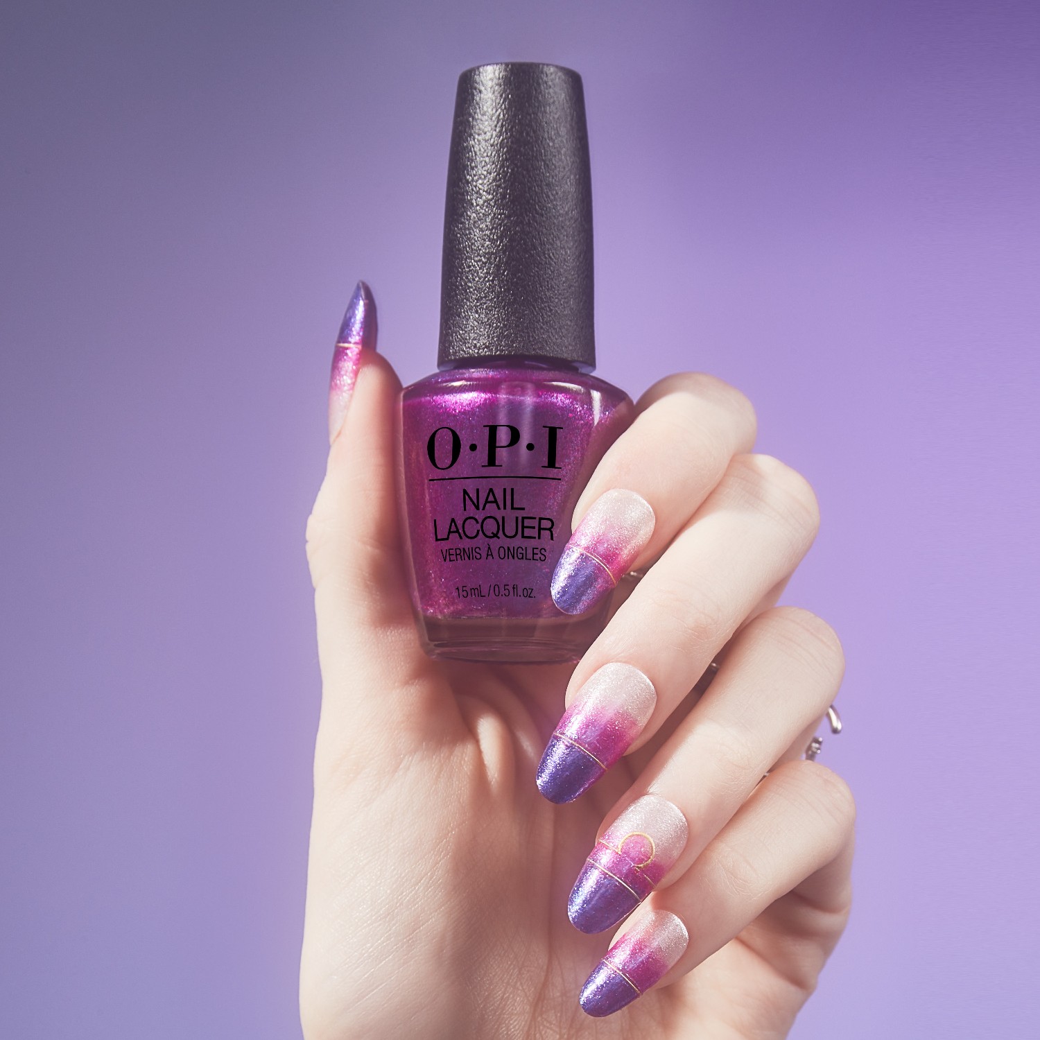 Лак для ногтей hidden prism big zodiac energy nail lacquer Opi, feelin libra-ted, объем 15 мл — фото 2