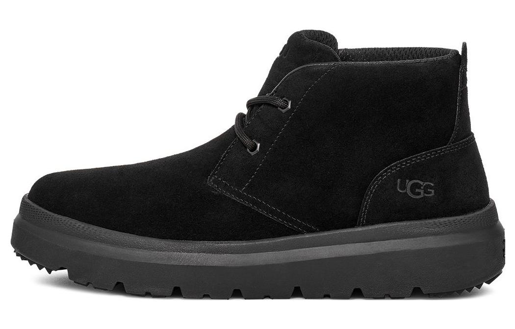 Мужские ботинки UGG Burleigh замшевые утепленные на толстой подошве, черный — фото 2