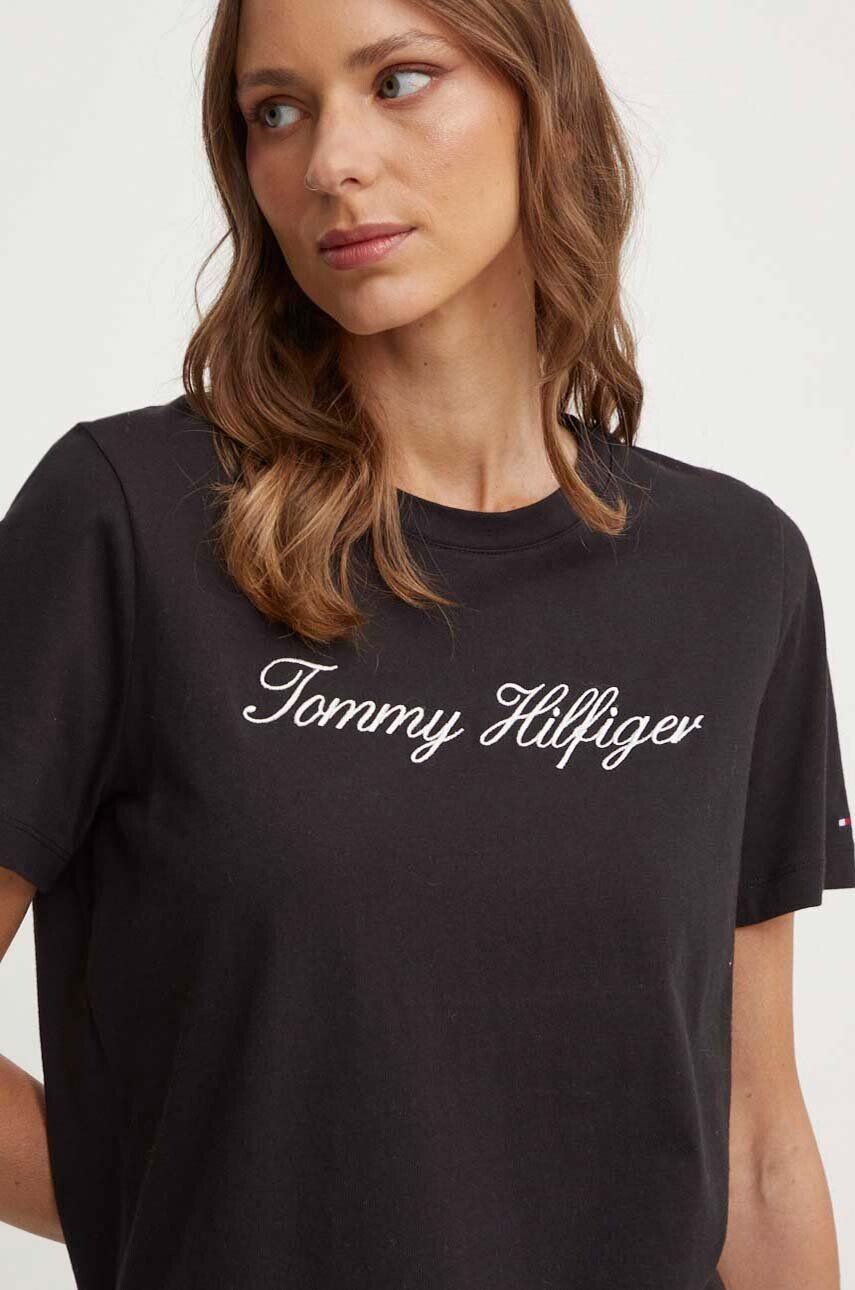 

Хлопковая футболка Tommy Hilfiger, черный