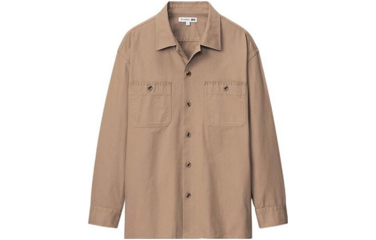 Рубашка унисекс Uniqlo, хаки — фото 3
