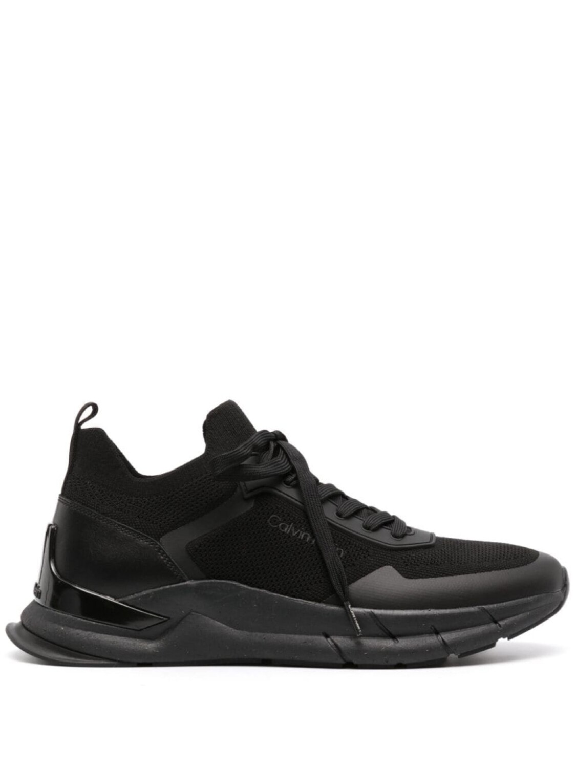 

Calvin Klein lace-up mesh sneakers, черный