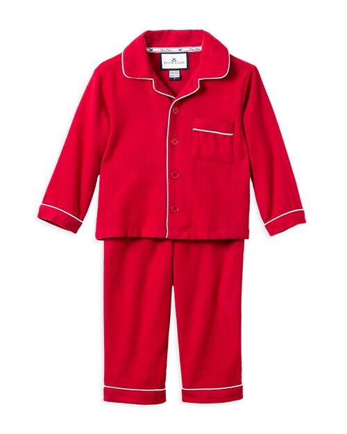 

Красный фланелевой пижамный комплект унисекс Petite Plume, цвет Red