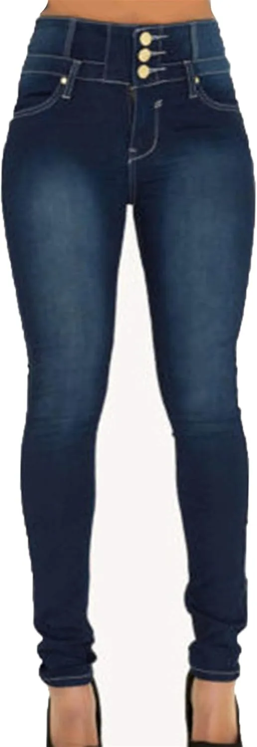 Женские джинсы Andongnywell Boyfriend Skinny с завышенной талией и эффектом подтяжки — фото 2