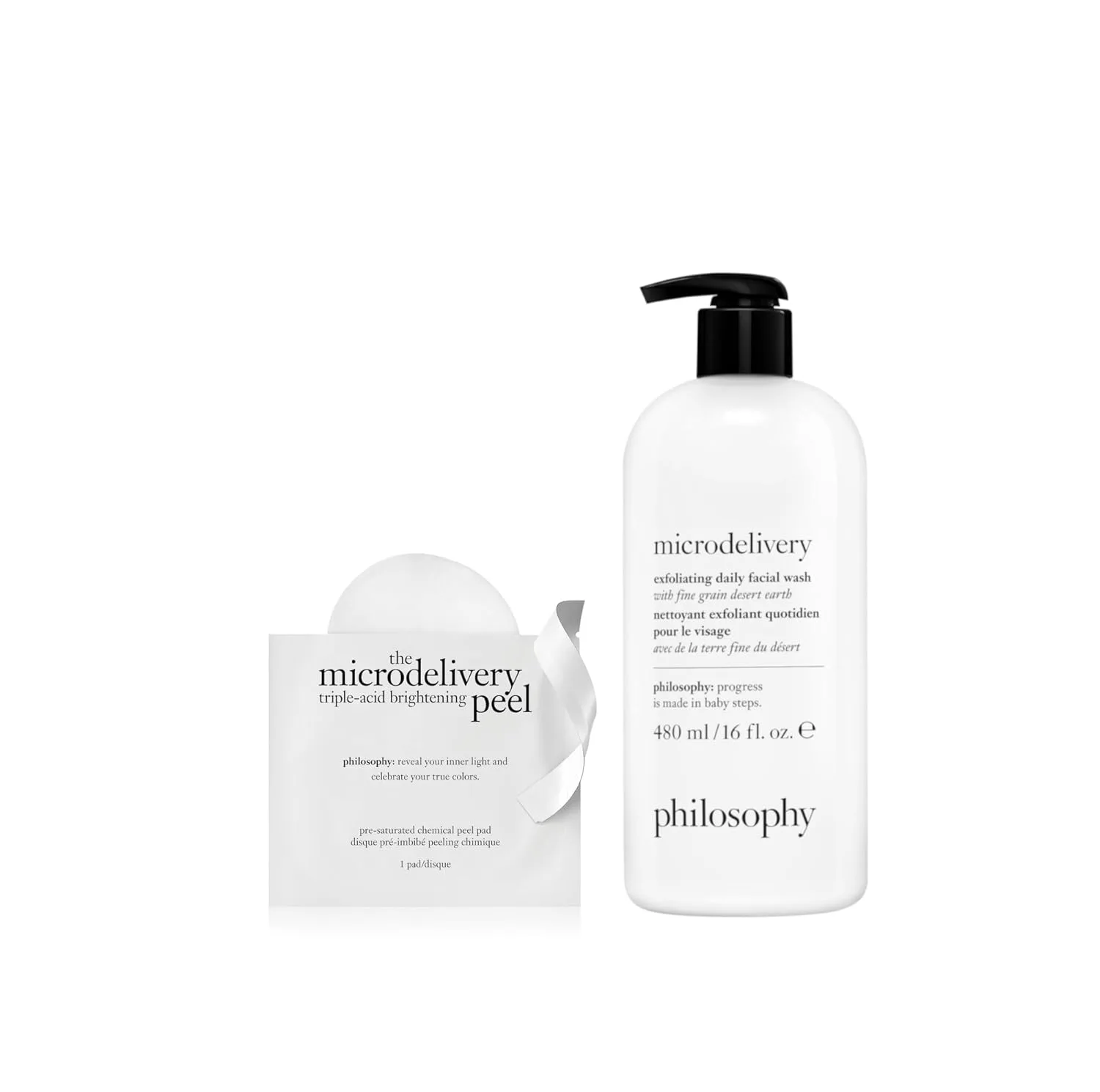 philosophy microdelivery exfoliating daily facial wash с мелкозернистой пустынной землей и мягкими аминокислотами для очищения от загрязнений и омертвевших клеток 453.60 г + пилинг
