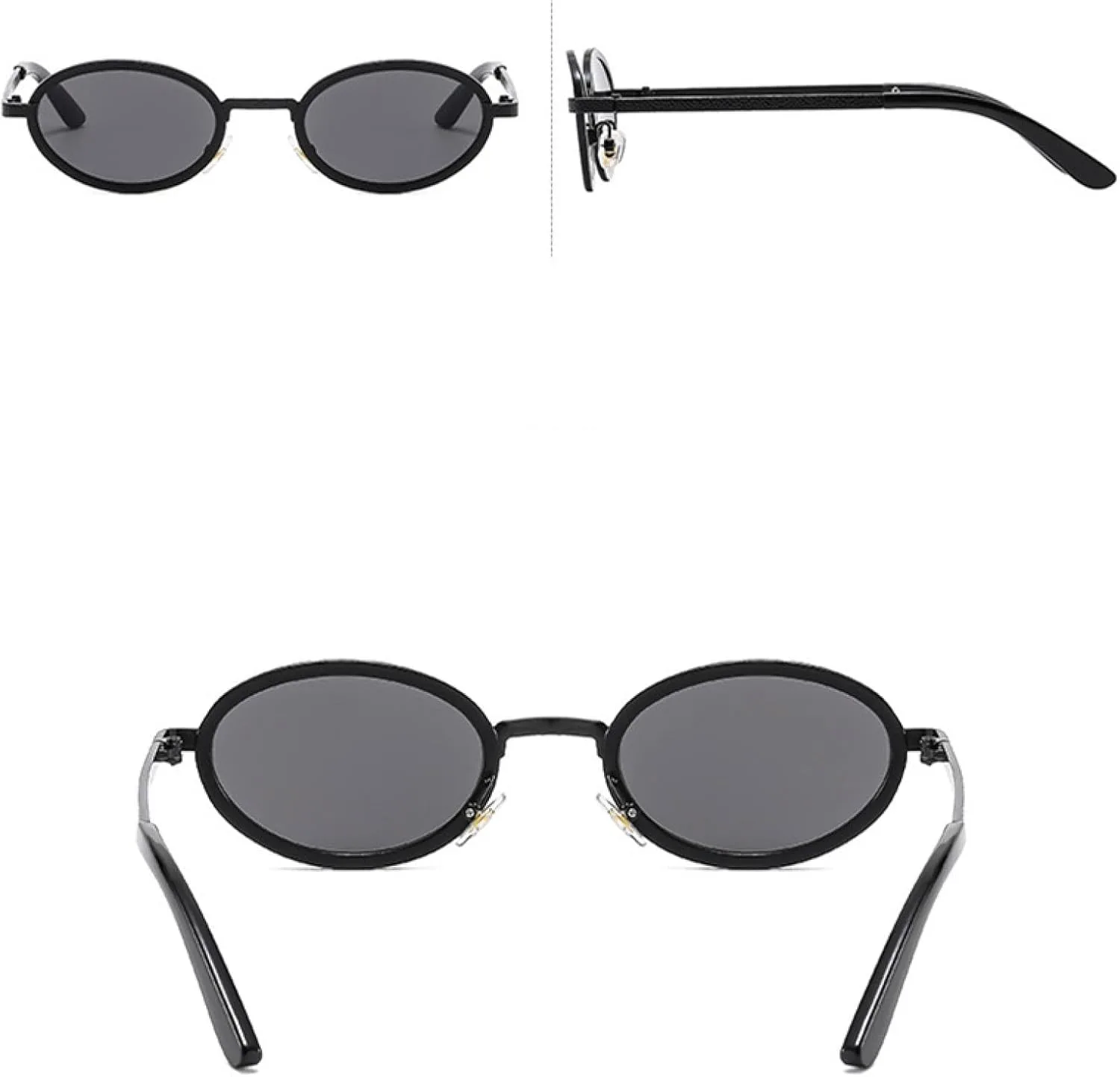 

Винтажные круглые солнцезащитные очки для женщин и мужчин, маленькие овальные металлические, роскошные, с защитой от УФ-излучения UV400 UATXTAU, Gold-brown