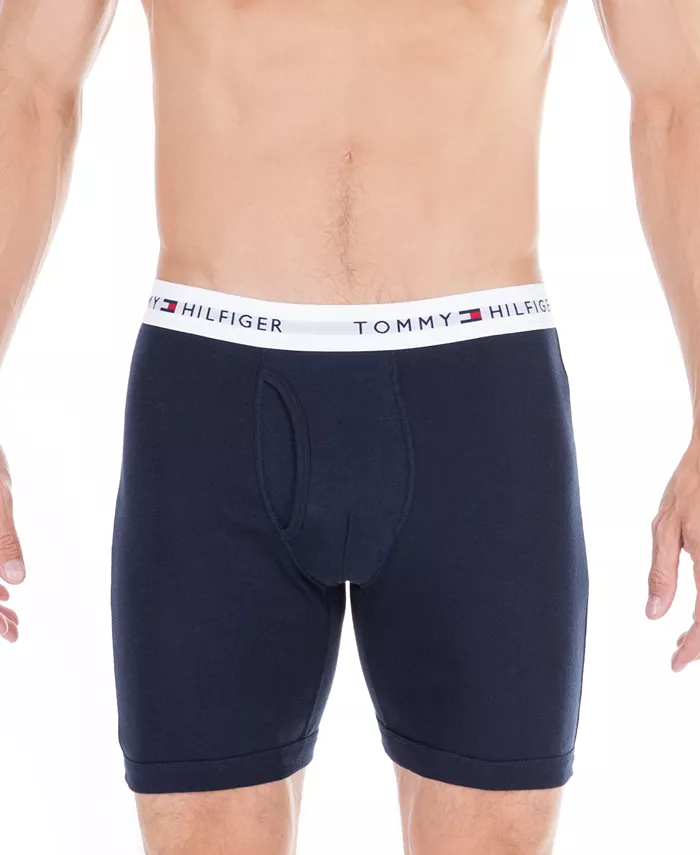 Мужские классические боксеры из хлопка, 3 шт Tommy Hilfiger, коричневый — фото 4