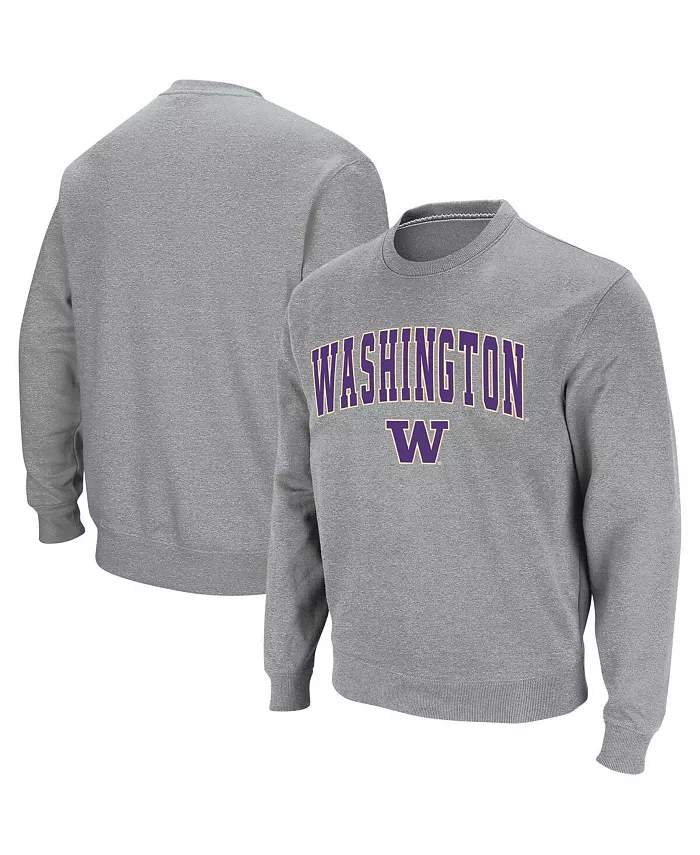 

Мужской свитшот с круглым вырезом Washington Huskies Arch & Logo Colosseum, серый