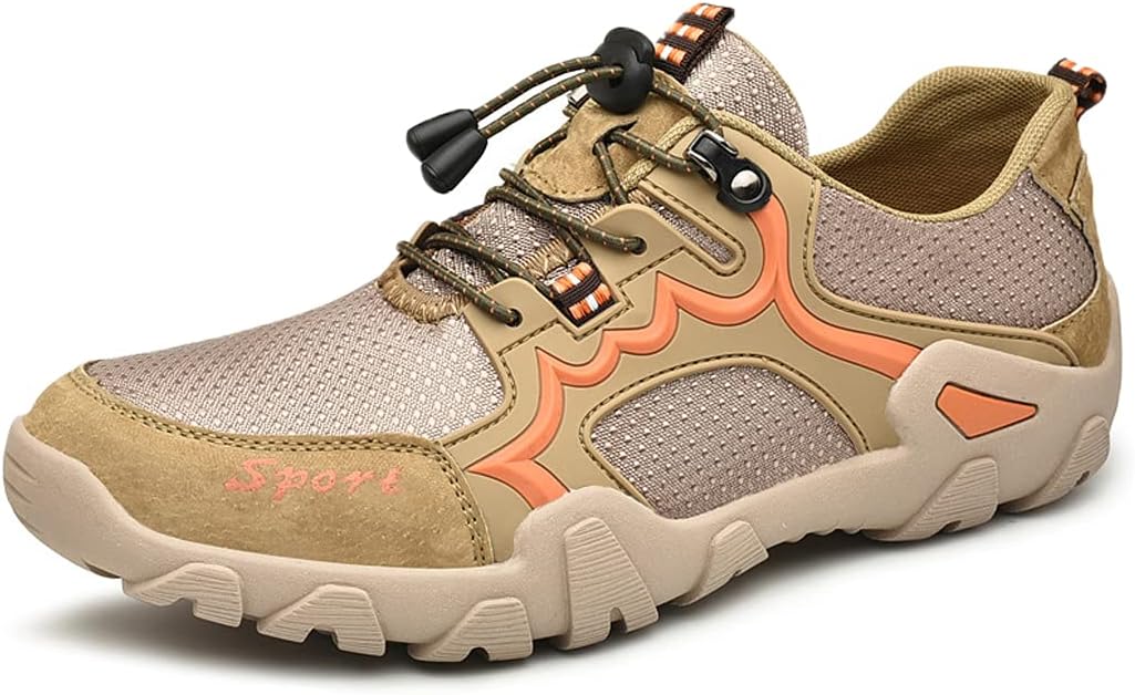 

Мужские треккинговые ботинки hongrenamz с низкой посадкой, противоскользящие, шнуровка, для прогулок, путешествий, кемпинга и езды на велосипеде, хаки