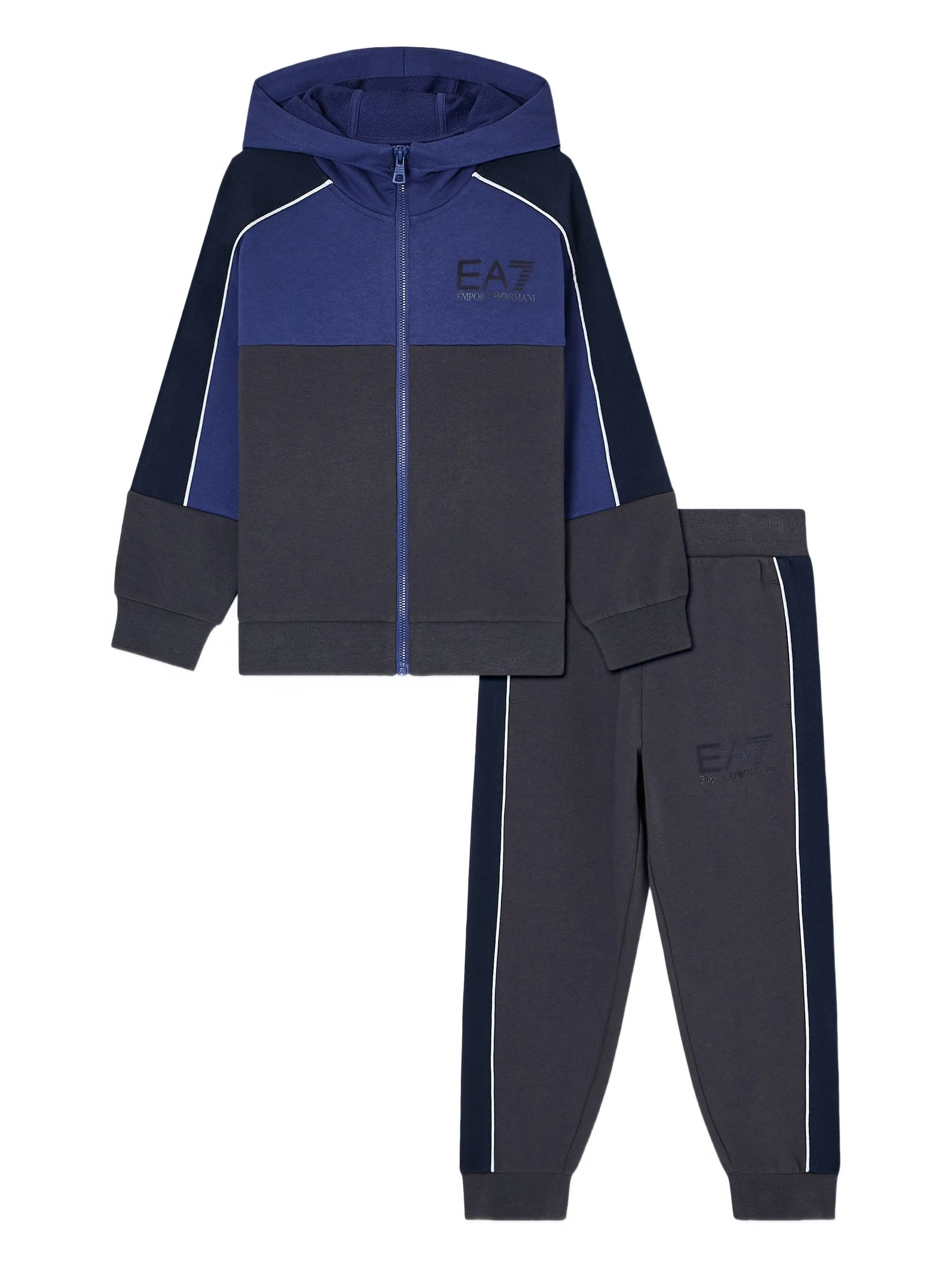 

Спортивный костюм с капюшоном и логотипом Emporio Armani Kids, серый