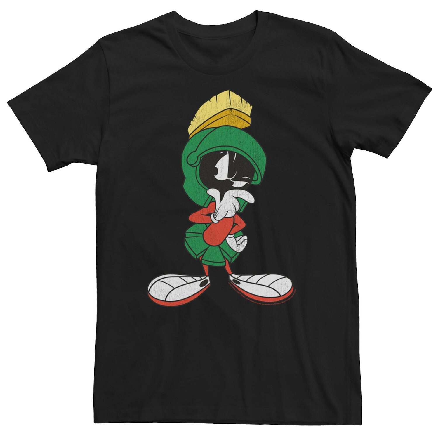 

Мужская винтажная футболка с рисунком «Марвин Марсианский портрет» Looney Tunes Licensed Character
