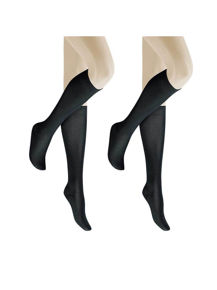 

Hudson Высокие носки до колена. Только 2 пары согревающих носков черного цвета